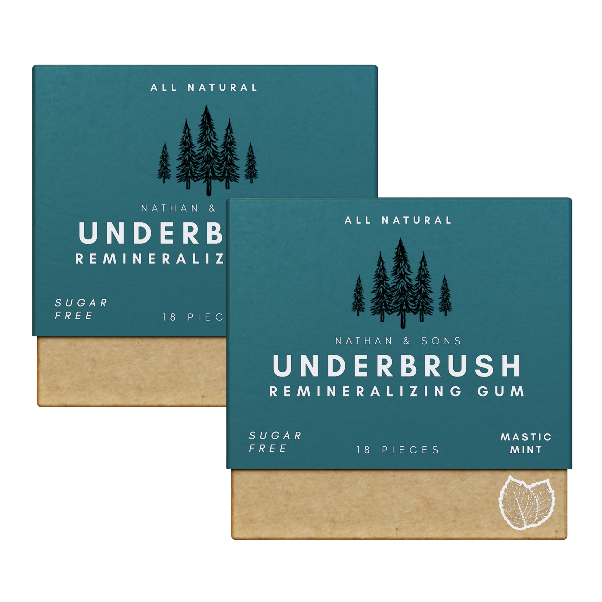 Two-pack of Underbrush Mastic Mint flavor
