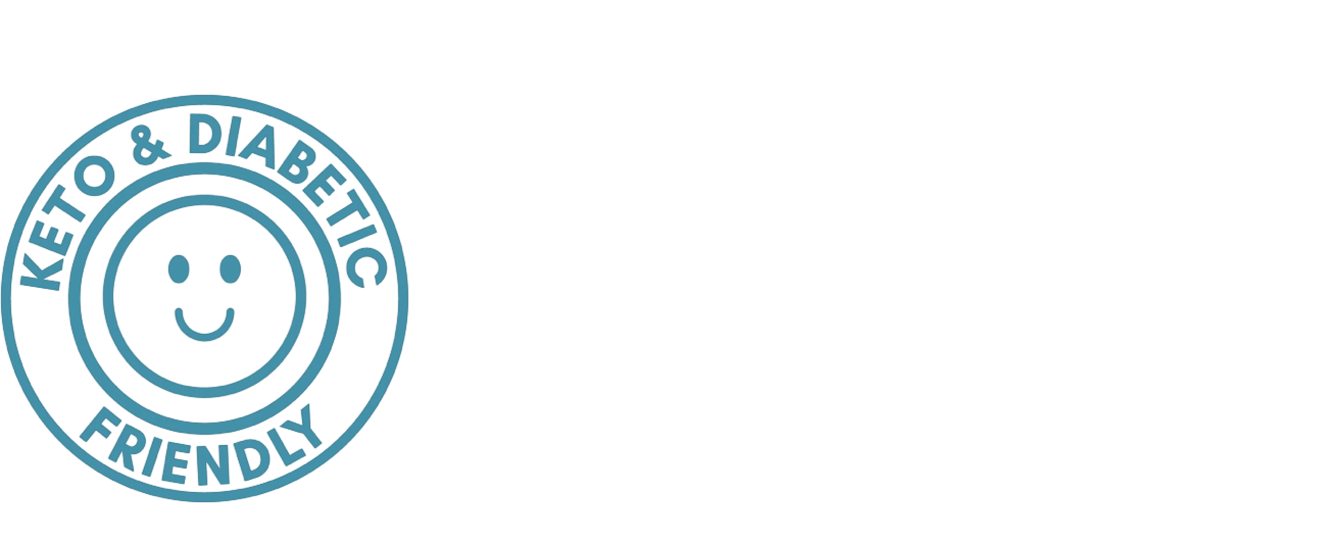 Keto & Diabetic Friendly with happy face symbol