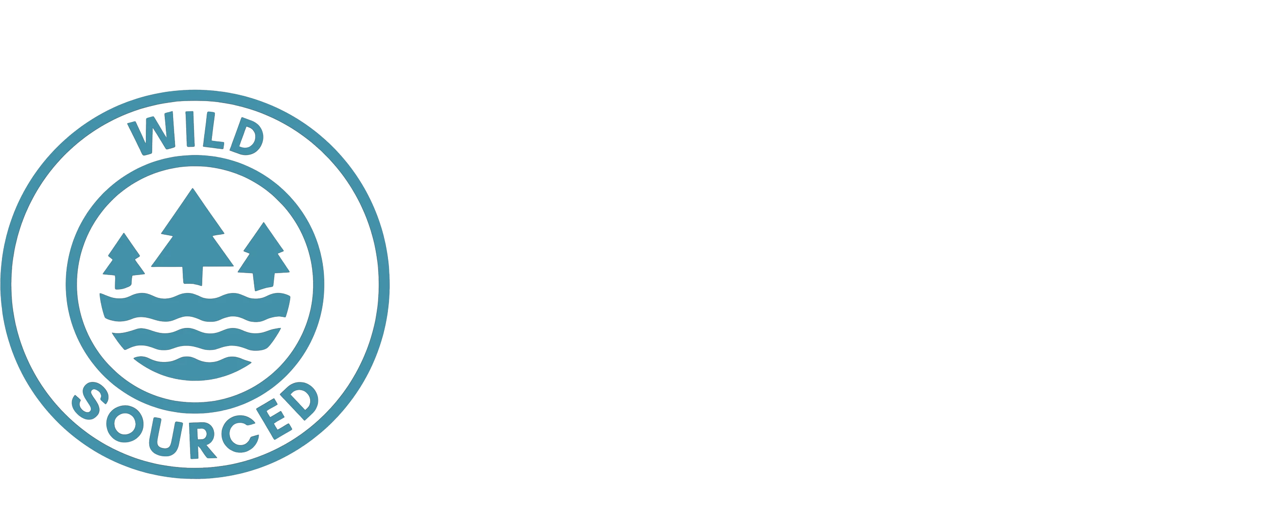 Wild sourced icon with trees and water symbol