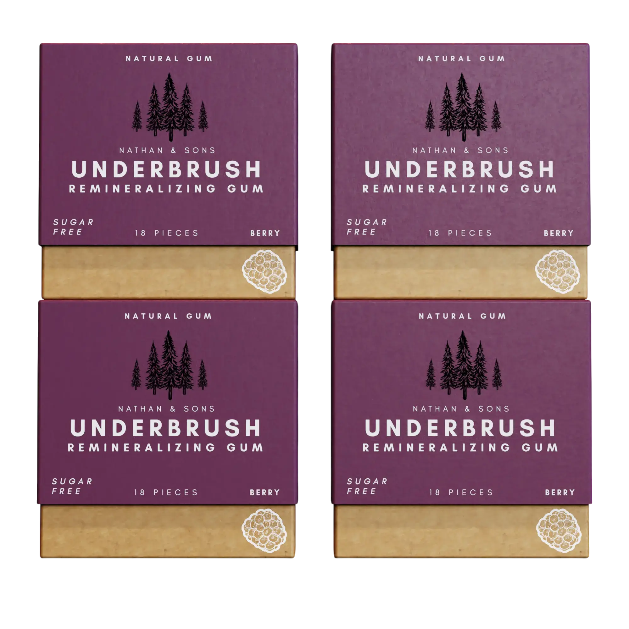 Four-pack of Underbrush Berry flavor