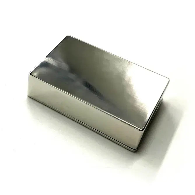 Back Stainless Slide Snap Gum Case showing clean stainless steel finish