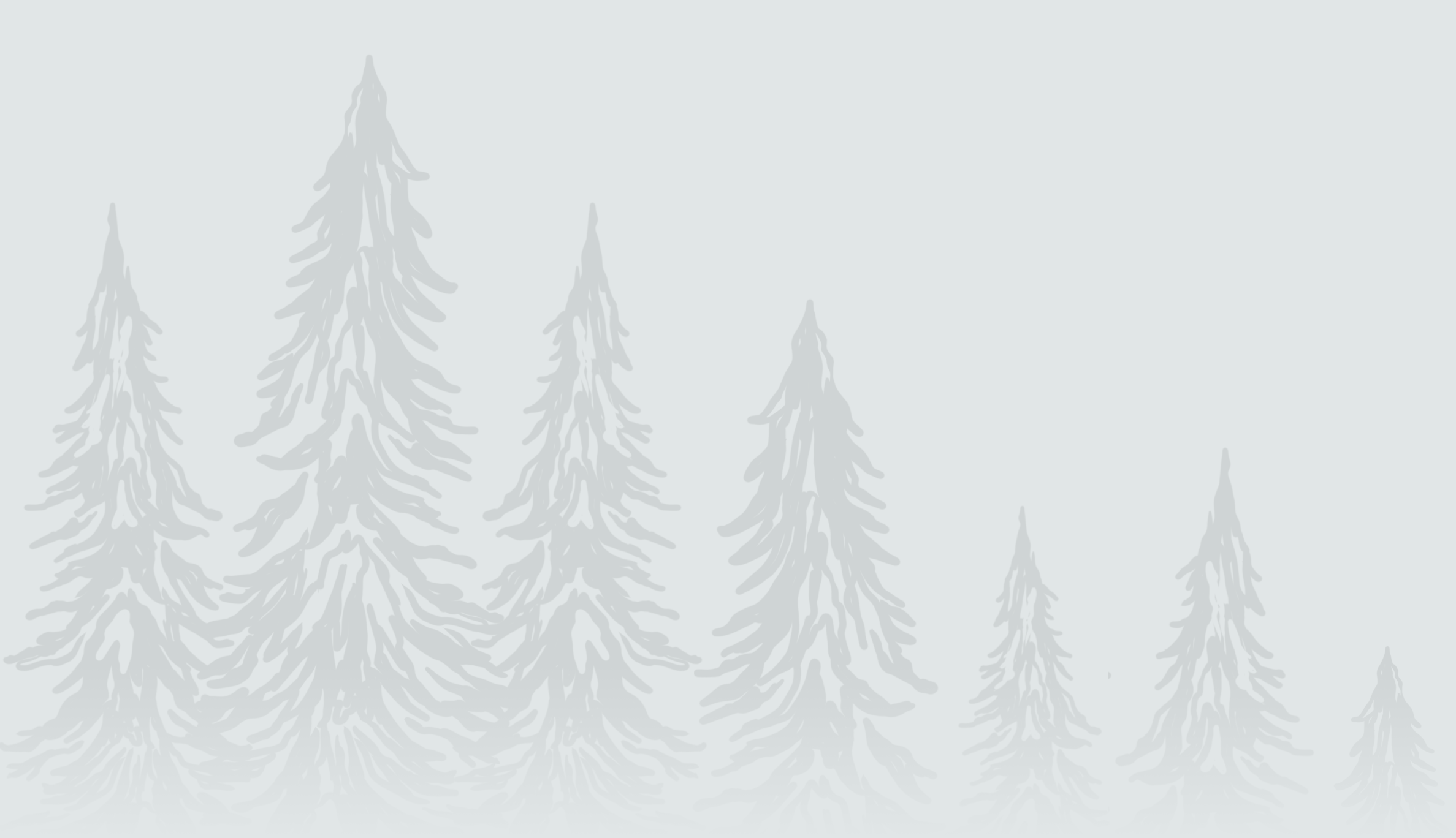 Stylized pine tree background graphic for Underbrush brand newsletter