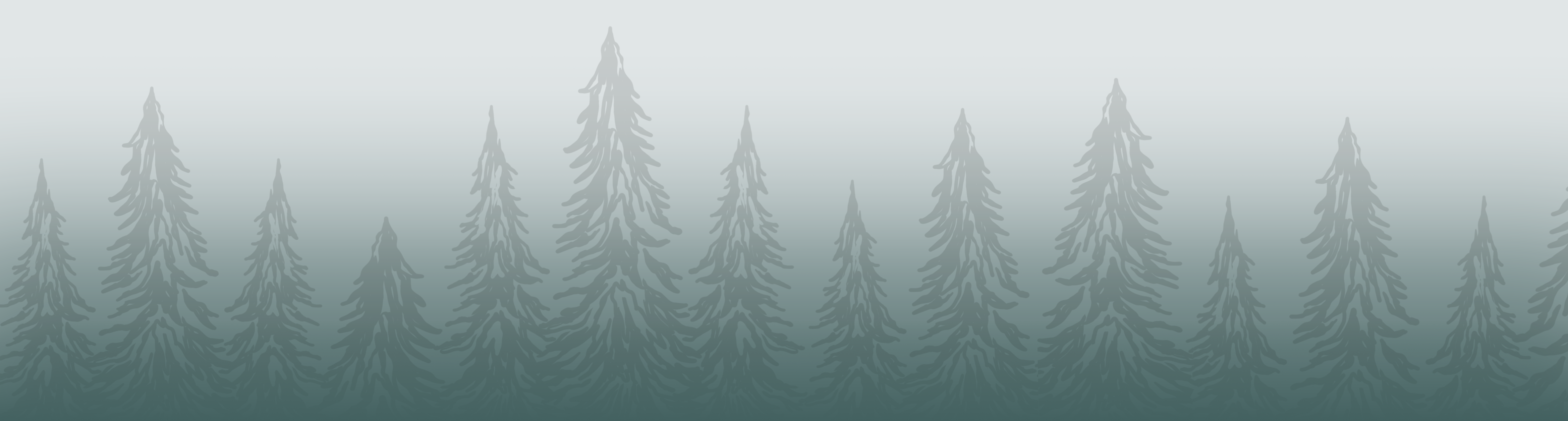 Stylized pine tree background graphic for Underbrush brand newsletter