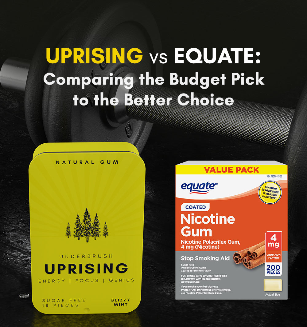Uprising Energy Focus Gum vs Equate Nicotine Gum: Comparing the Budget Pick to the Better Choice