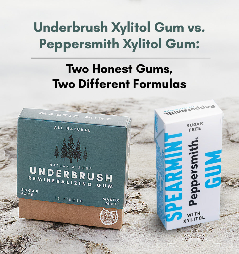 Underbrush Xylitol Gum vs Peppersmith Xylitol Gum: Two Honest Gums, Two Different Formulas